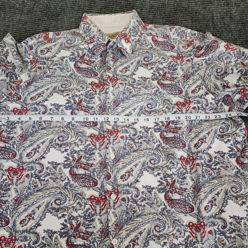 Cremieux Premium Denim Men's Large Cotton Paisley Print Long Sleeve Button Down - Picture 5 of 9